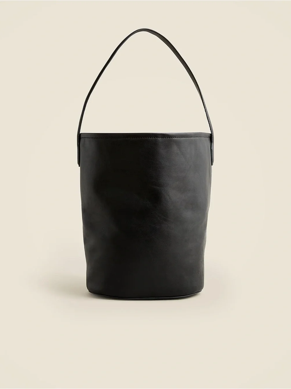 JCrew Berkeley Black 1/2 Suede Leather Bucket Bag - Women's Shoulder Tote